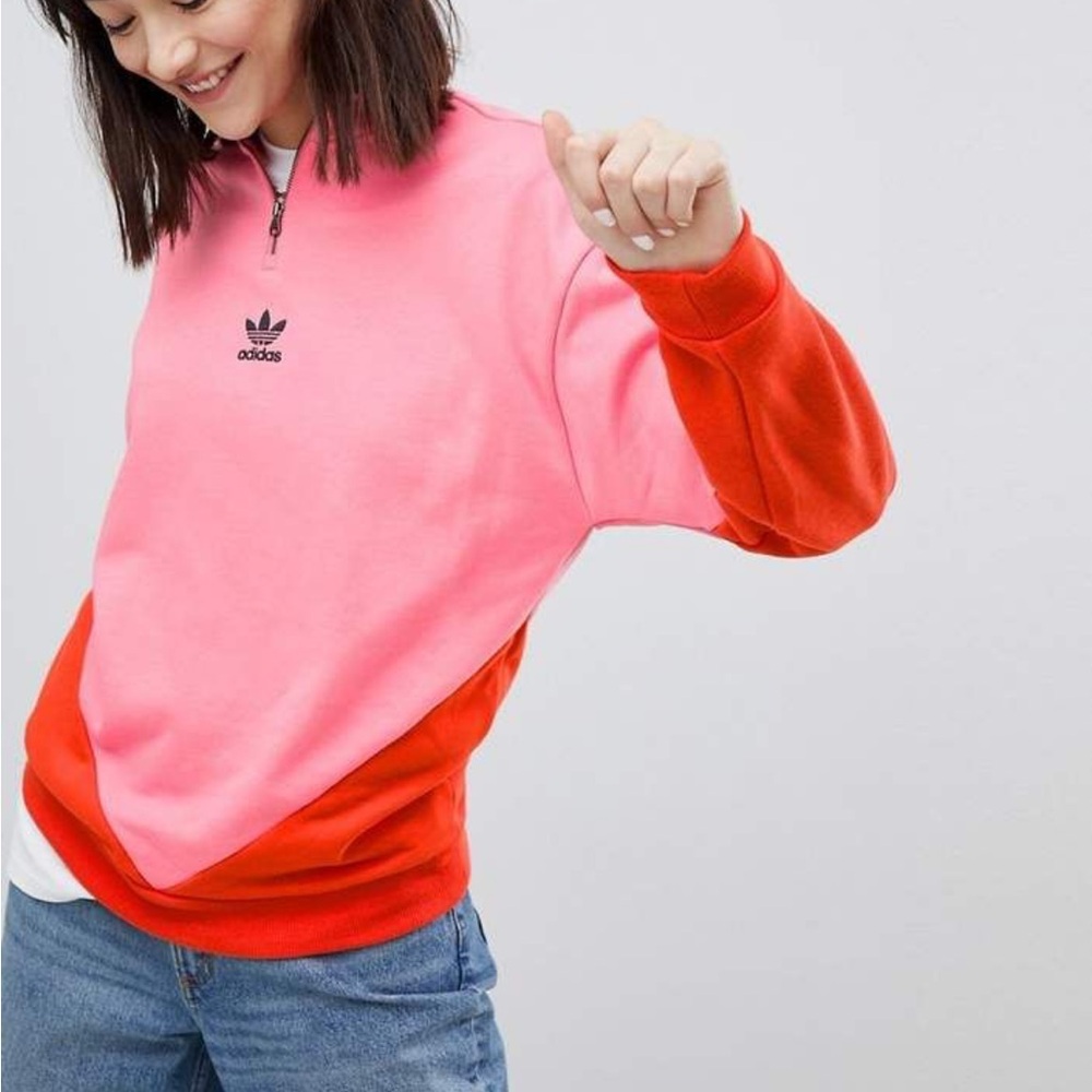 Adidas original color block hooded sweater